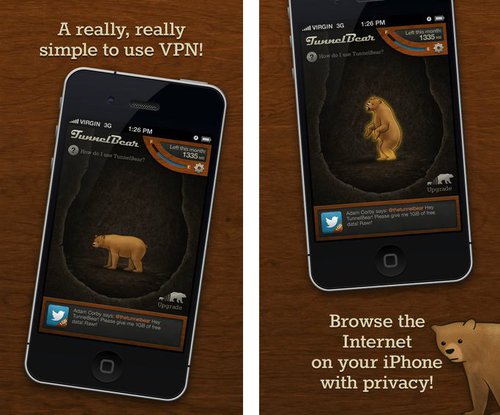 how to use tunnelbear on iphone